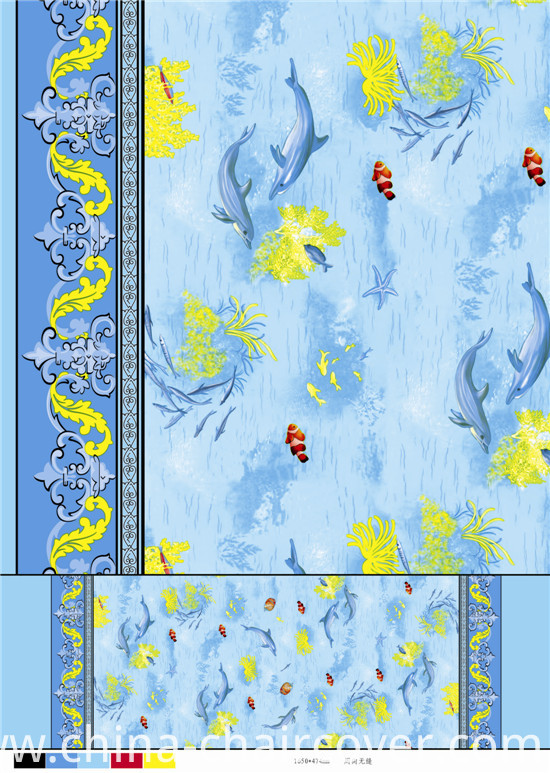 PVC Material Printed Design Transparent Tablecloth (TJ0054) Factory Wholesale